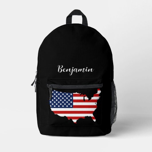 Sac À Dos Imprimé Simple Moderne Drapeau américain États-Unis Fête n (Recto)