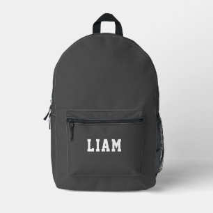 Sac À Dos Imprimé Simple moderne gris personnalisé