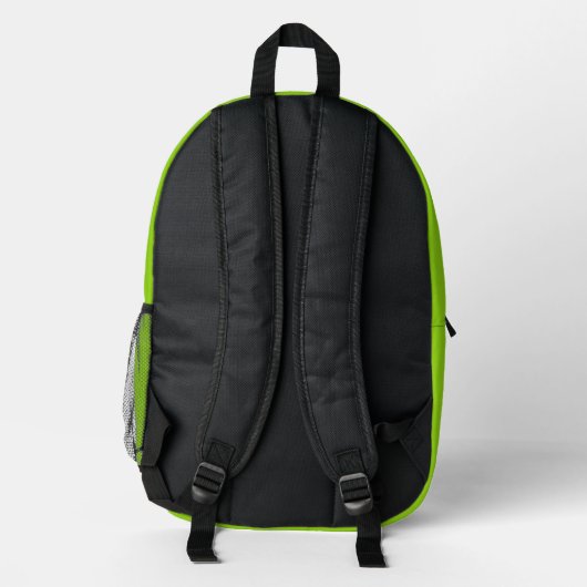 Sac À Dos Imprimé Simple vert uni (Verso)