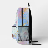 Sac À Dos Imprimé Sirènes Paillettes Rose Violet Ajouter Nom (Droite)