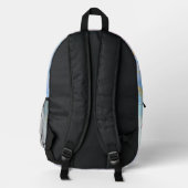 Sac À Dos Imprimé Sirènes Paillettes Rose Violet Ajouter Nom (Verso)