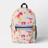 Sac À Dos Imprimé Sirènes Pêche (Recto)
