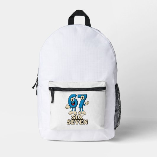Sac À Dos Imprimé Six Seven Mème Génération Z (Recto)