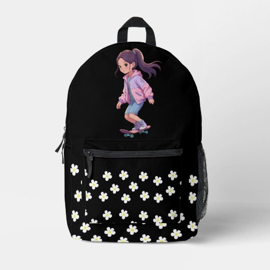 Sac À Dos Imprimé Skate Flow – Rolling with Style Backpack (Recto)