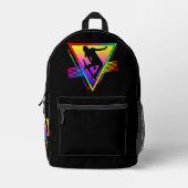 Sac À Dos Imprimé Skateur de skateboard rétro (Recto)