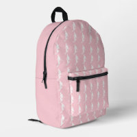 Skieurs minimalistes Motif d'hiver rose