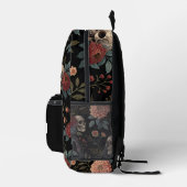 Sac À Dos Imprimé Skull Floral Dark Backpack  (Droite)