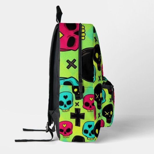 Sac À Dos Imprimé Skull Pattern Backpack (Gauche)