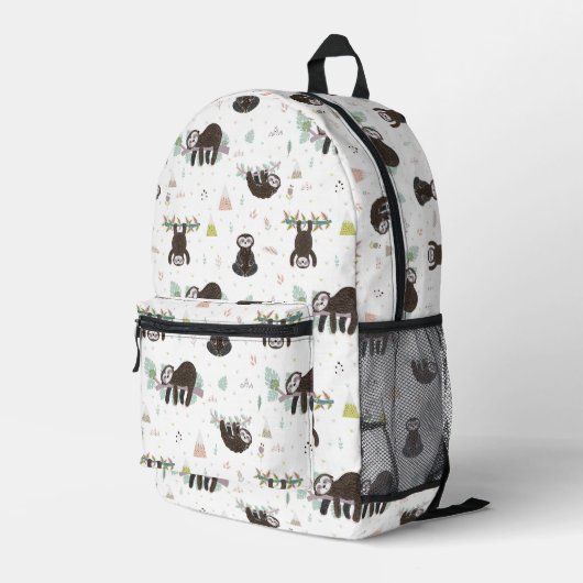 Sac À Dos Imprimé Sleepy Sweet Sloth Motif (Coin arrière droit)