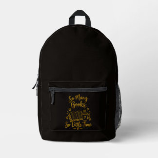 Sac À Dos Imprimé So Many Books So Little Time Reader Gift