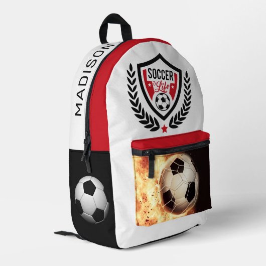 Sac À Dos Imprimé Soccer de nom personnalisé (Coin arrière gauche)