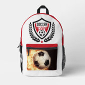Sac À Dos Imprimé Soccer de nom personnalisé (Recto)