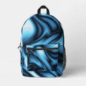 Sac À Dos Imprimé Soie Bleue (Recto)