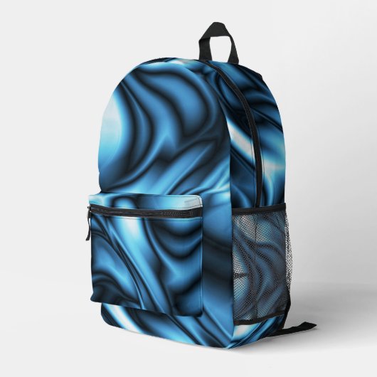 Sac À Dos Imprimé Soie Bleue (Coin arrière droit)