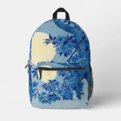 Sac À Dos Imprimé Soirée Lune Arbre Bleu Lune (Recto)