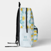 Sac À Dos Imprimé Soleil Abstrait et nuages courbés motif (Gauche)