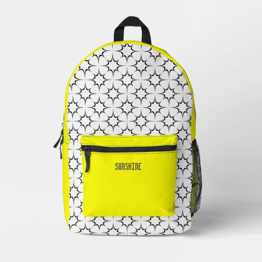 Sac À Dos Imprimé Soleil jaune (Recto)