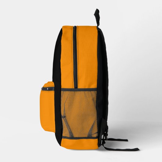 Sac À Dos Imprimé Solide Princeton Orange avec nom (Droite)