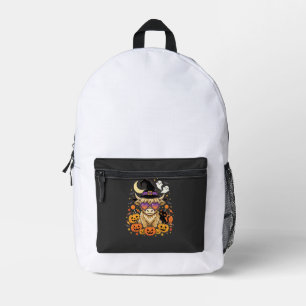 Sac À Dos Imprimé Sorcière de la fête d'Halloween de citrouille de v