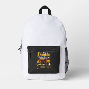 Sac À Dos Imprimé Sorcière Halloween Double Double Toil and Trouble