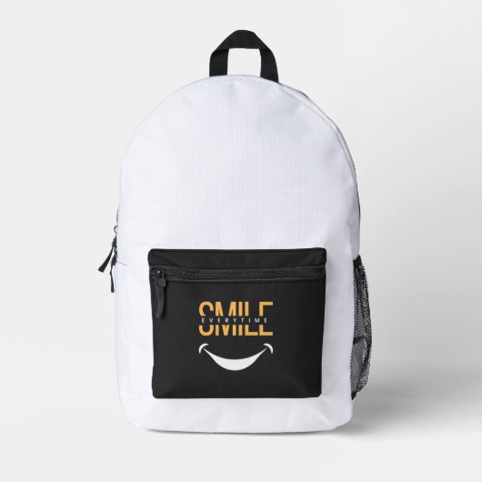 Sac À Dos Imprimé Sourire à tout moment – Répandre des vibrations po (Recto)