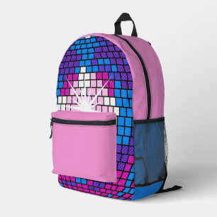 Sac À Dos Imprimé Sphère disco miroir géométrique Art Pop Rétro