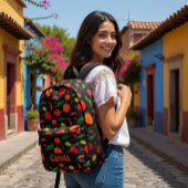Sac À Dos Imprimé Spicy Peppers Pattern Personalized Backpack