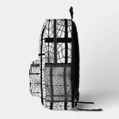 Sac À Dos Imprimé Spider Web Print Backpack In Black and White (Droite)