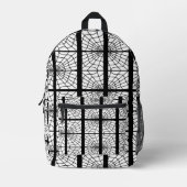 Sac À Dos Imprimé Spider Web Print Backpack In Black and White (Recto)