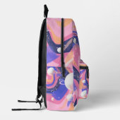 Sac À Dos Imprimé Spirale De L'Espace Extérieur Rose Et Violet Abstr (Gauche)