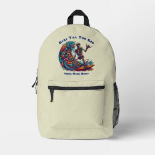 Sac À Dos Imprimé Squelette coloré Surfer