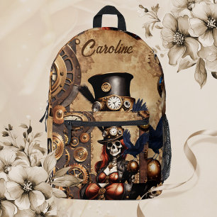 Sac À Dos Imprimé Squelette de Steampunk Cutest