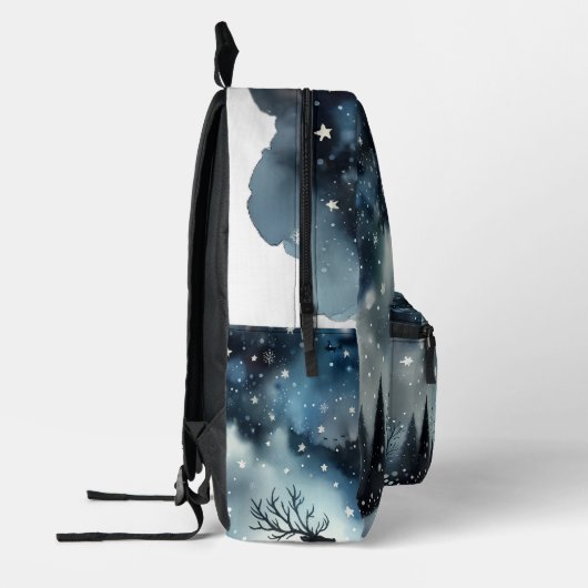 Sac À Dos Imprimé Starry Winter Night Deer (Gauche)