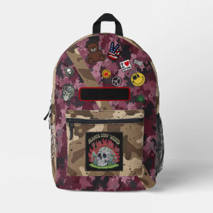 Sac À Dos Imprimé Stay Weird" - Camouflage