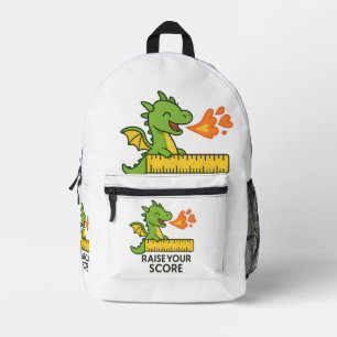 Sac À Dos Imprimé Sticker de règle de dragon de dessin animé - école
