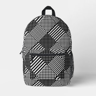 Sac À Dos Imprimé Stripes Check Harlequin Pois Conception mixte