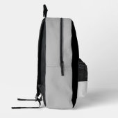 Sac À Dos Imprimé Style Black Grey Pickleball Design Monogramme Nom (Gauche)