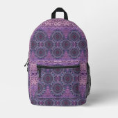 Sac À Dos Imprimé Style Boho pourpre (Recto)