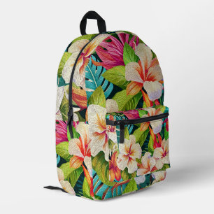 Sac À Dos Imprimé Style de peinture à l'huile florale tropicale