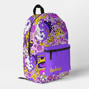 Sac À Dos Imprimé Style Hippy Trippy