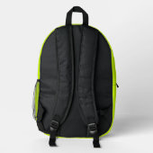 Sac À Dos Imprimé Style moderne Neon Nom Jaune (Verso)