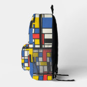 Sac À Dos Imprimé Style Mondrian coloré Abstrait géométrique (Droite)