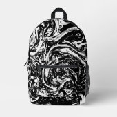Sac À Dos Imprimé Style noir et Marbre blanc (Recto)