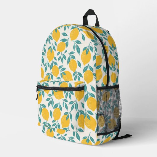 Sac À Dos Imprimé Sucré Branches de citron Motif (Coin arrière droit)