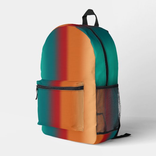 Sac À Dos Imprimé Sud-Ouest Orange rouge Turquoise arc-en-ciel rayur (Coin arrière droit)
