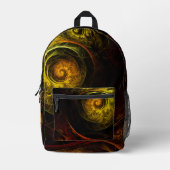 Sac À Dos Imprimé Sunrise Floral Red Abstrait Art (Recto)