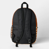 Sac à dos imprimé sur mesure Peach & Marsala Monog (Verso)