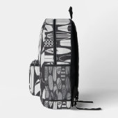 Sac À Dos Imprimé Surfer Plage Noir Blanc Surfer (Droite)