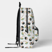 Sac À Dos Imprimé Sushi et nouilles Motif Nom personnalisé École (Gauche)