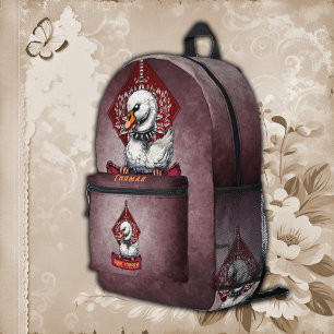 Sac À Dos Imprimé Swan Punk : Le rebelle plumé.